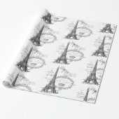 Eiffelturm-Schleifpapier Geschenkpapier (Ungerollt)