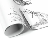 Eiffelturm-Schleifpapier Geschenkpapier (Rolleneckpunkt)