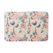 Eiffelturm Schmetterling und Rose Muster Badematte (Vorderseite)