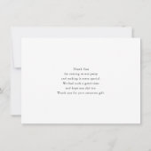 Eiffelturm Schmetterling und Rose Muster Dankeskarte (Rückseite)