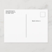 Eiffelturm-Schmetterling und Rose-Muster Hochzeit Ankündigungspostkarte (Rückseite)