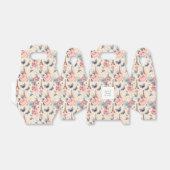 Eiffelturm-Schmetterling und Rose-Muster Hochzeit Geschenkschachtel (Ungefaltet)