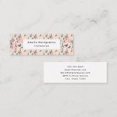 Eiffelturm Schmetterling und Rose Muster Mini Visitenkarte (Vorne/Hinten)