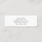 Eiffelturm Schmetterling und Rose Muster Mini Visitenkarte (Rückseite)