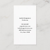 Eiffelturm Schmetterling und Rose Muster Visitenkarte (Rückseite)