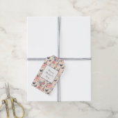 Eiffelturm Schmetterling und Rose Muttertag Geschenkanhänger (Mit Garn)