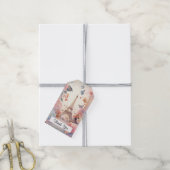 Eiffelturm Schmetterlinge und Blume Vielen Dank Geschenkanhänger (Mit Garn)