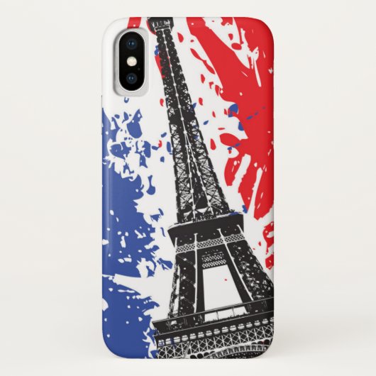 Eiffelturm | Schmutz-Flagge Paris, Frankreich | Case-Mate iPhone Hülle (Rückseite)