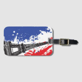 Eiffelturm | Schmutz-Flagge Paris, Frankreich | Gepäckanhänger (Vorderseite (Horizontal))