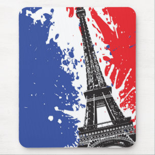 Eiffelturm   Schmutz-Flagge Paris, Frankreich   Mousepad