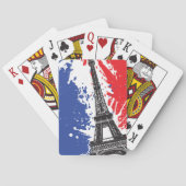 Eiffelturm | Schmutz-Flagge Paris, Frankreich | Spielkarten (Rückseite)