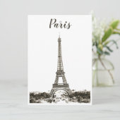 Eiffelturm schwarz-weiß (Stehend Vorderseite)