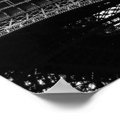 Eiffelturm Schwarz-Weiß 2 Poster (Ecke)