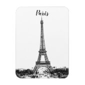 Eiffelturm schwarz-weiß magnet (Vertikal)