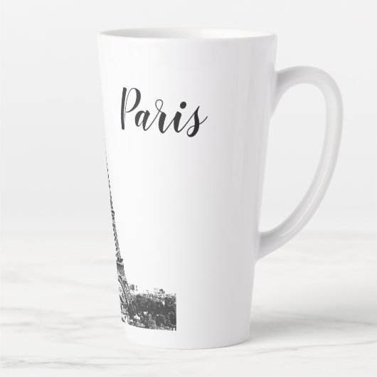 Eiffelturm schwarz-weiß milchtasse (Rechts)