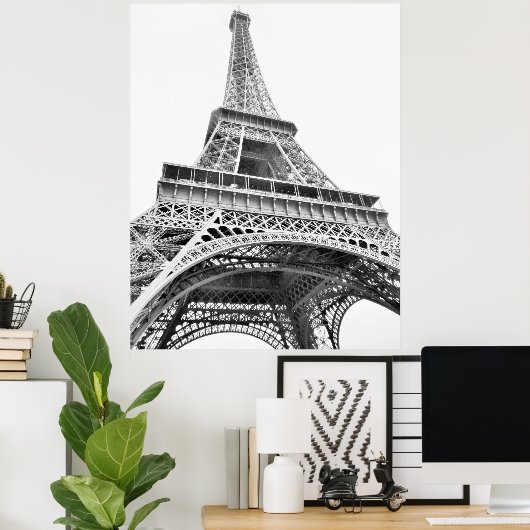 Eiffelturm Schwarz-Weiß-Poster Poster (Heimbüro)