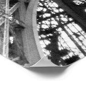 Eiffelturm Schwarz-Weiß-Poster Poster (Ecke)