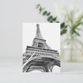 Eiffelturm Schwarz-Weiß-Postkarte Postkarte (Stehend Vorderseite)