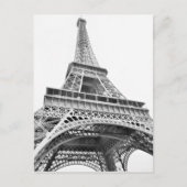 Eiffelturm Schwarz-Weiß-Postkarte Postkarte (Vorderseite)