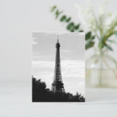Eiffelturm Schwarz-Weiß-Postkarte Postkarte (Stehend Vorderseite)