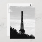 Eiffelturm Schwarz-Weiß-Postkarte Postkarte (Vorne/Hinten)