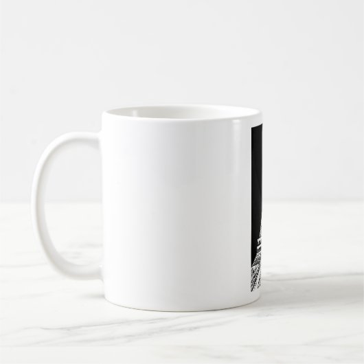 Eiffelturm Schwarz-weißes Bild Kaffeetasse (Links)