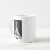 Eiffelturm Schwarz-weißes Bild Kaffeetasse (Vorderseite Links)