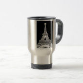 Eiffelturm Schwarz-weißes Bild Reisebecher (VorderseiteRechts)