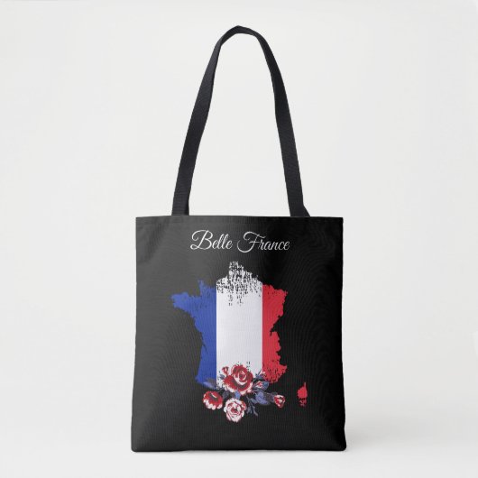 *~* Eiffelturm Schwarze Kontur White Paris Tasche (Vorderseite)
