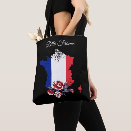 *~* Eiffelturm Schwarze Kontur White Paris Tasche (Von Nahem)