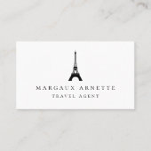 Eiffelturm-schwarzes Logo Visitenkarte (Vorderseite)