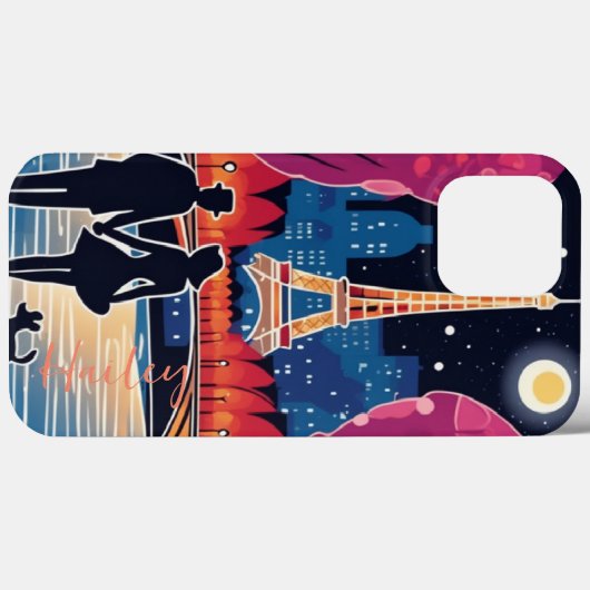 Eiffelturm-Sehenswürdigkeit Paris Case-Mate iPhone Hülle (Rückseite (Horizontal))