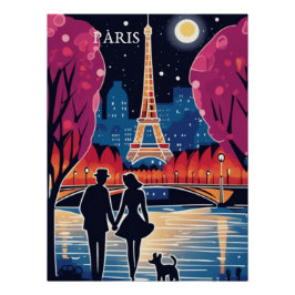 Eiffelturm-Sehenswürdigkeit Paris Poster