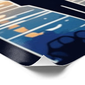 Eiffelturm-Sehenswürdigkeit Paris Poster (Ecke)