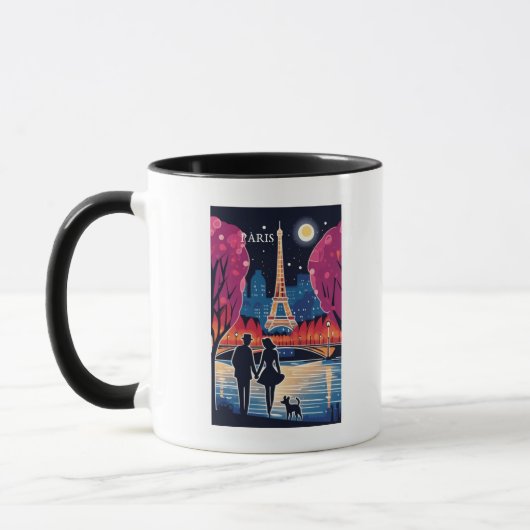 Eiffelturm-Sehenswürdigkeit Paris Tasse (Links)