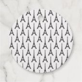 Eiffelturm Silver Foil Hochzeitsdekor Geschenkanhänger (Rückseite)