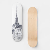 Eiffelturm Skateboard (Vorderseite)
