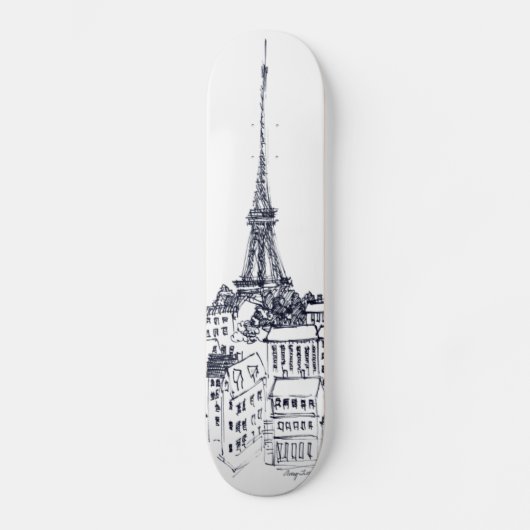 Eiffelturm Skateboard (Vorderseite)