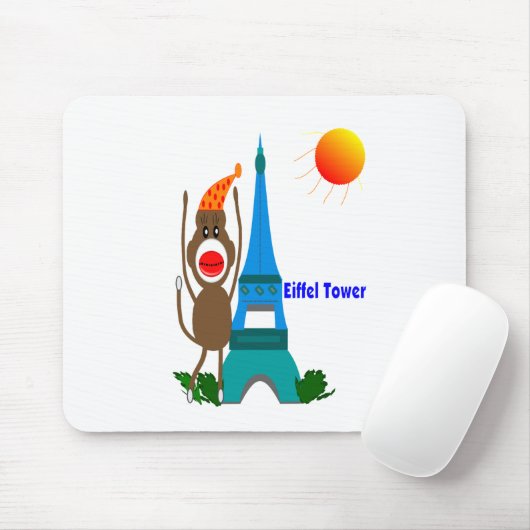 Eiffelturm-Socken-Affe-Geschenke Mousepad (Mit Mouse)