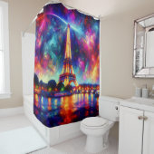 "Eiffelturm: Sonnenuntergang auf der Seine" Duschvorhang (Beispiel)