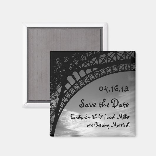 Eiffelturm speichert Datumsmagnete Magnet (Vorderseite/Rückseite)