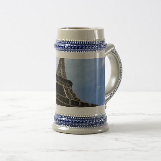 Eiffelturm Stein Bierglas (VorderseiteRechts)