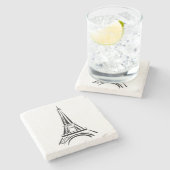 Eiffelturm Steinuntersetzer (Seitenansicht)