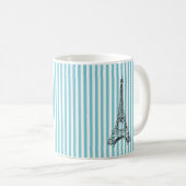 Eiffelturm Strip Tasse (VorderseiteRechts)