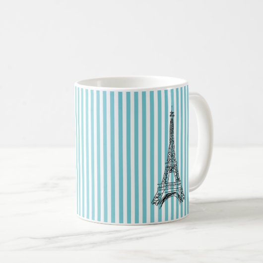 Eiffelturm Strip Tasse (VorderseiteRechts)