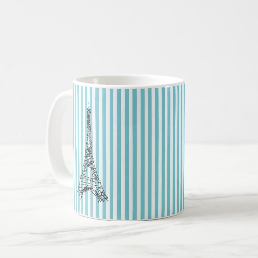 Eiffelturm Strip Tasse (Vorderseite Links)