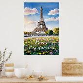 Eiffelturm Sunrise in Paris Poster (Küche)
