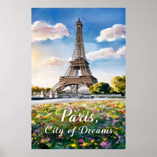 Eiffelturm Sunrise in Paris Poster (Vorne)