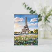 Eiffelturm Sunrise in Paris Postkarte (Stehend Vorderseite)