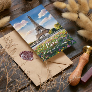 Eiffelturm Sunrise in Paris Postkarte